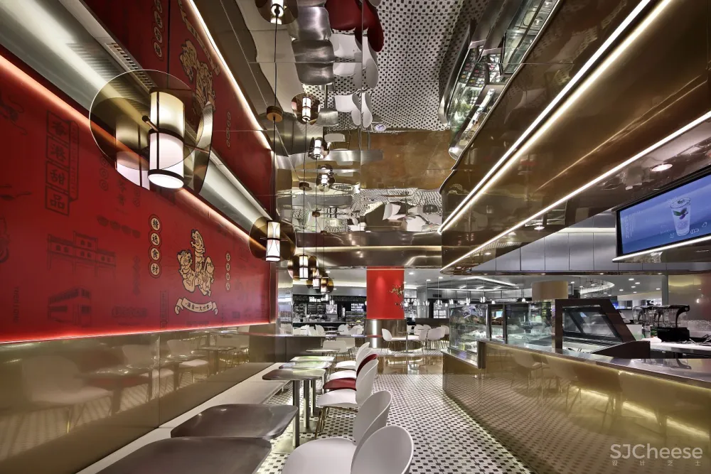 餐厅空间设计【艺鼎品牌全案】 现代中式风“许留山”,夏日里的清心甜品