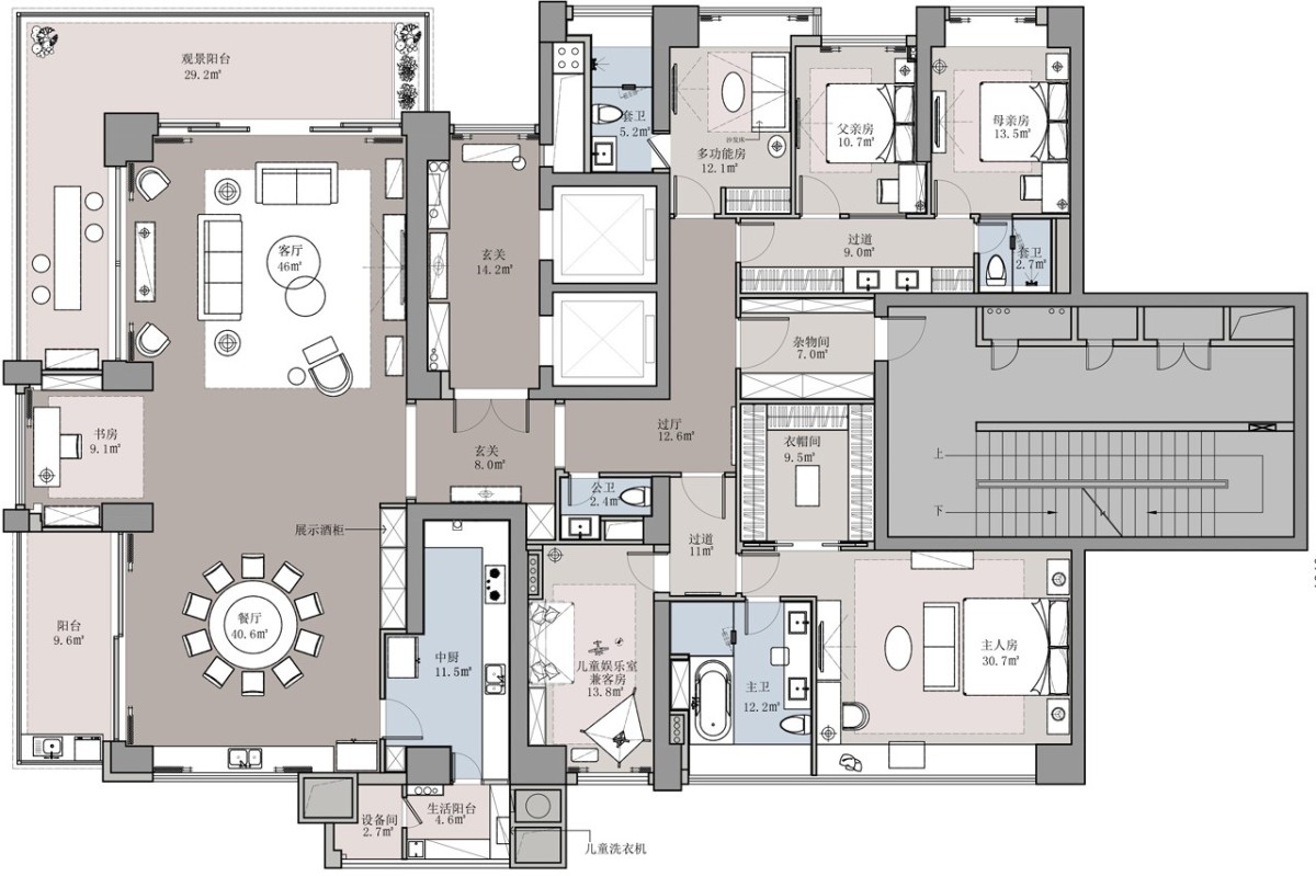 鸿艺源设计丨深圳壹方中心私宅:静雅新中式,风韵自清逸