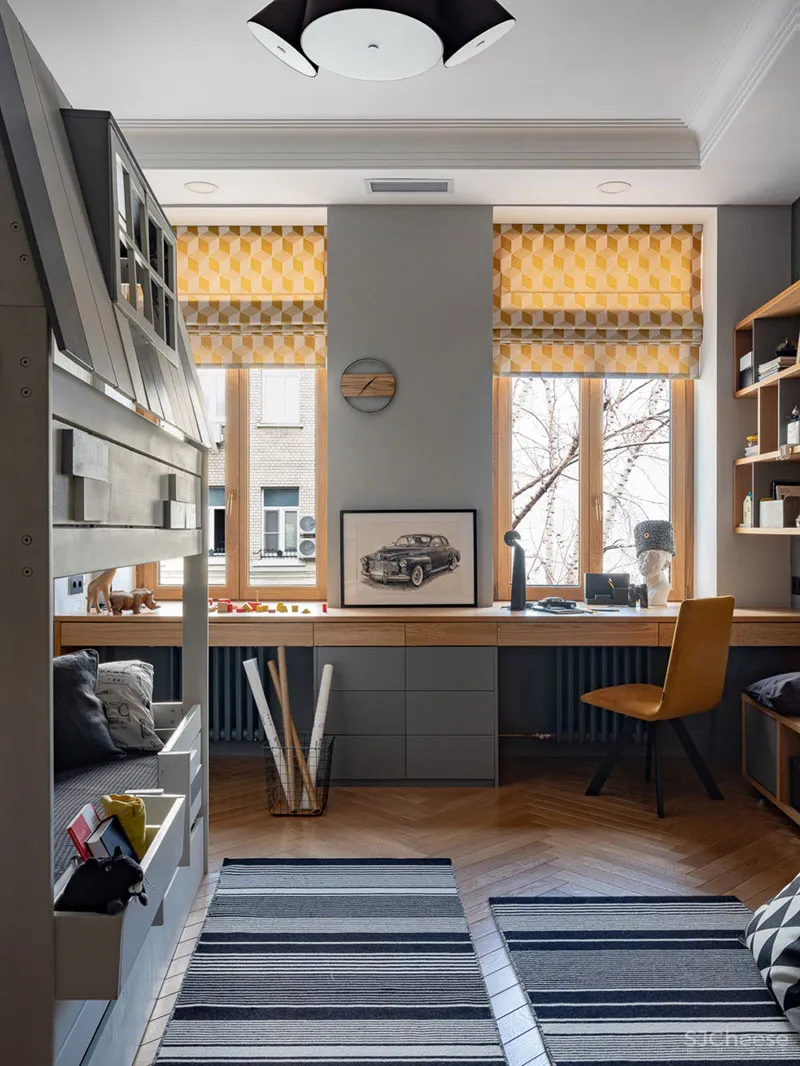 莫斯科一间135平米新艺术运动风格公寓设计