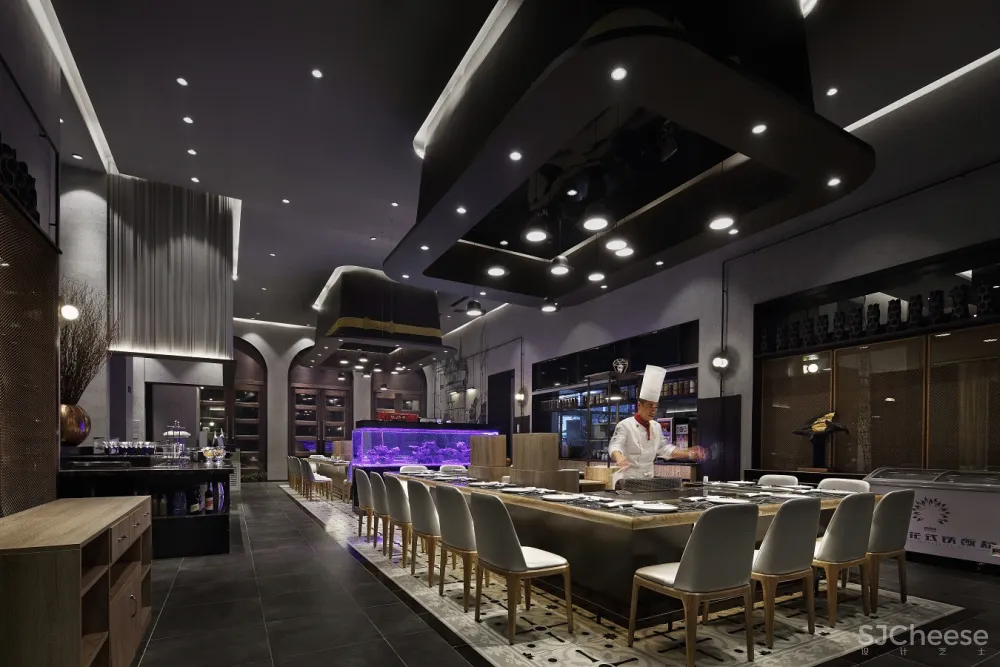 餐饮空间设计，艺鼎新作，雅玛花式铁板烧