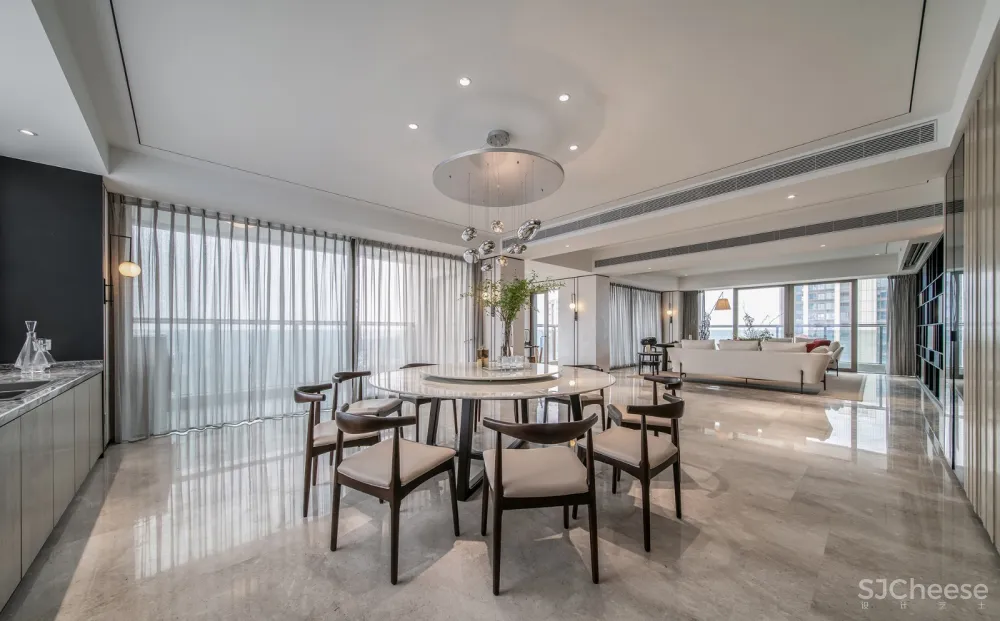 鸿艺源设计丨深圳壹方中心私宅:静雅新中式,风韵自清逸