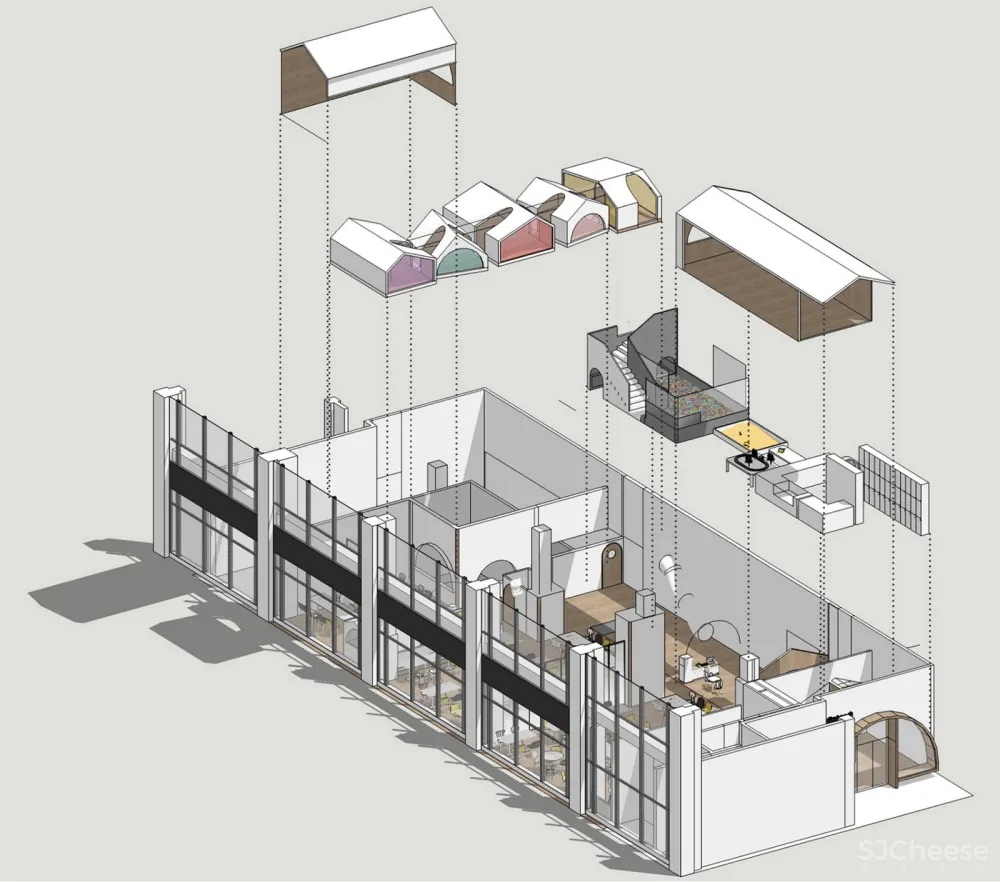新作 | 古鲁奇建筑咨询有限公司:北京 维塔兰德亲子餐厅 – 儿童树屋乐园