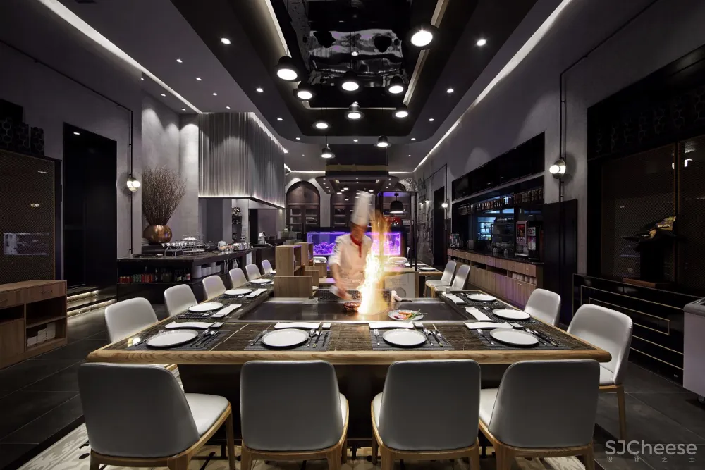 餐饮空间设计，艺鼎新作，雅玛花式铁板烧