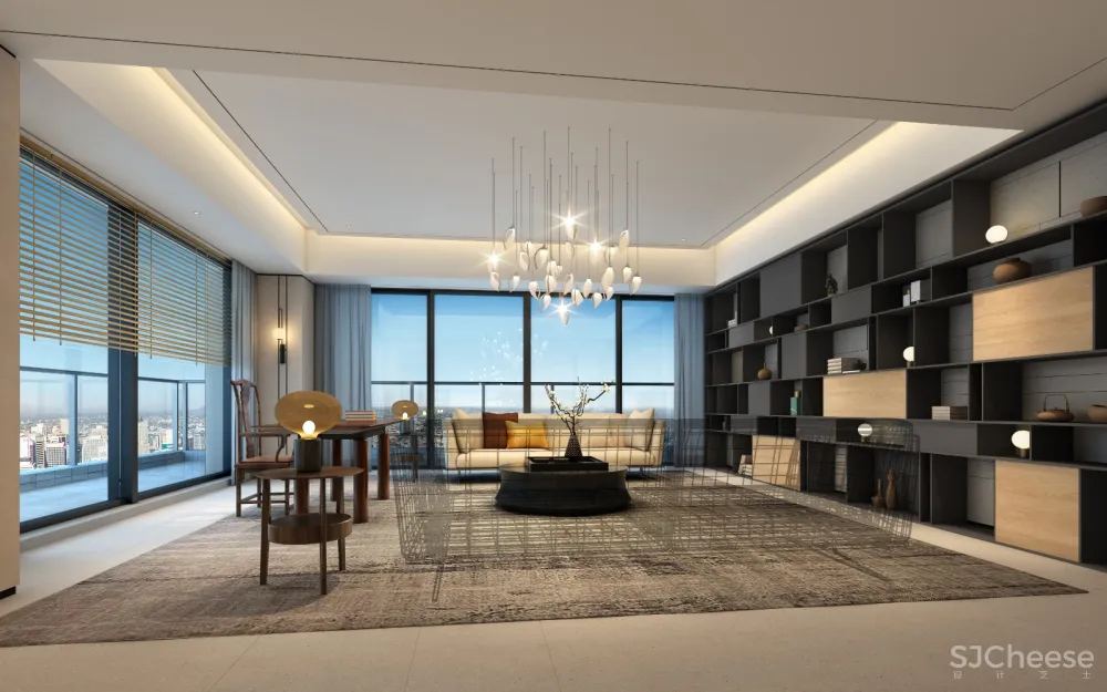 鸿艺源设计丨深圳壹方中心私宅:静雅新中式,风韵自清逸