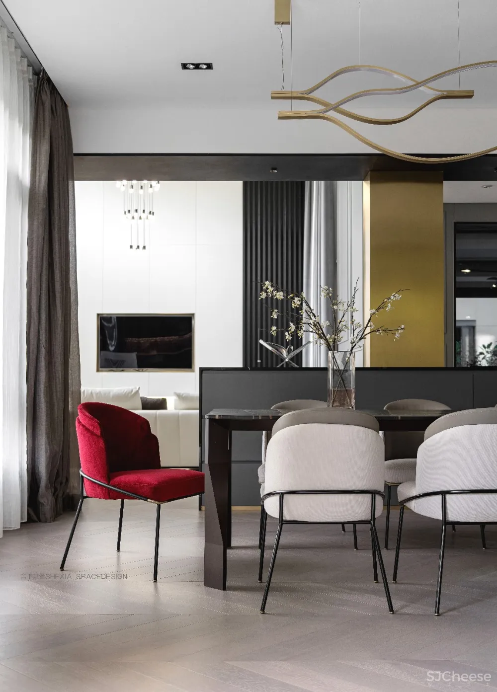 【宁洁设计作品 | 一半冷艳 · 一半迷红 】