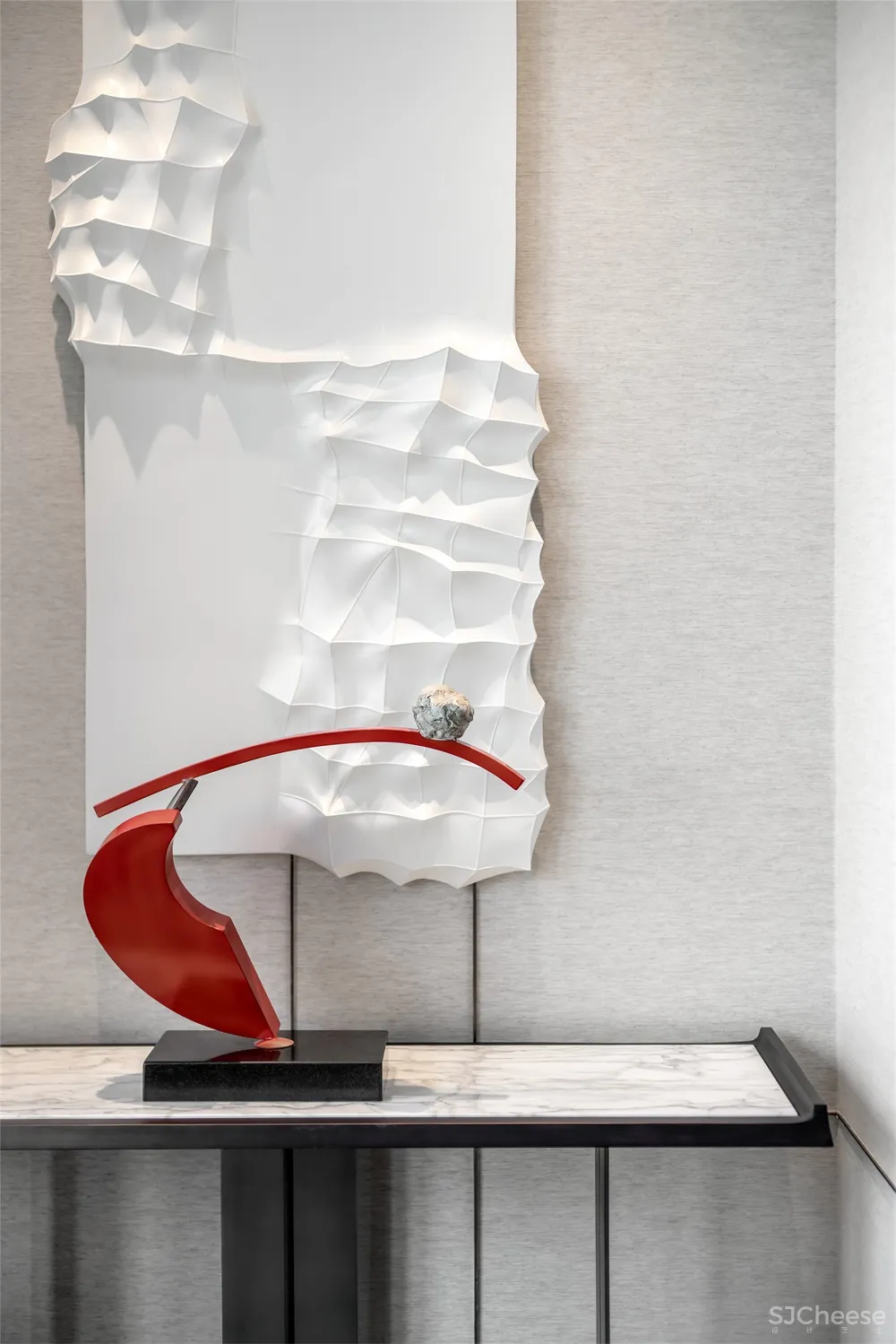 一然设计 | 一抹胭脂红,惊艳时光的唯美空间