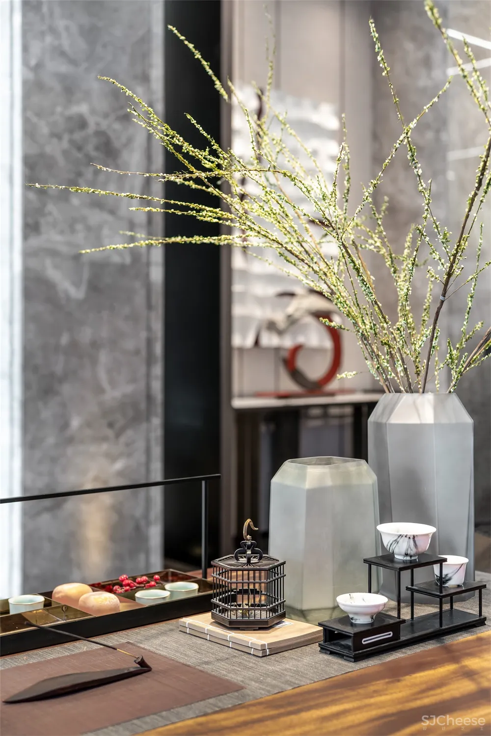 一然设计 | 一抹胭脂红,惊艳时光的唯美空间