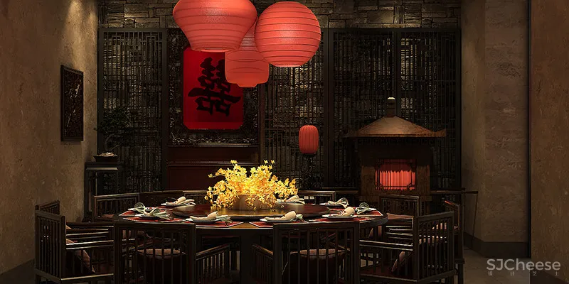 追溯传统古典元素的魅力-餐厅设计