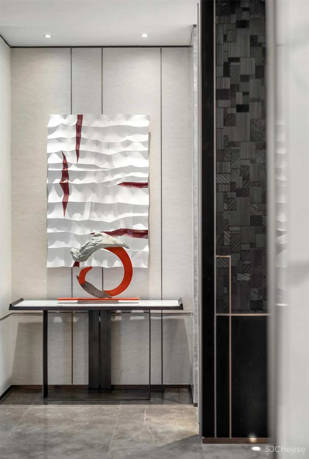 一然设计 | 一抹胭脂红,惊艳时光的唯美空间