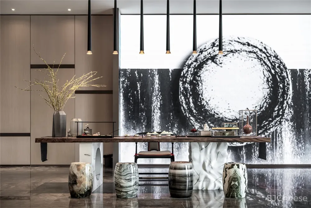 一然设计 | 一抹胭脂红,惊艳时光的唯美空间