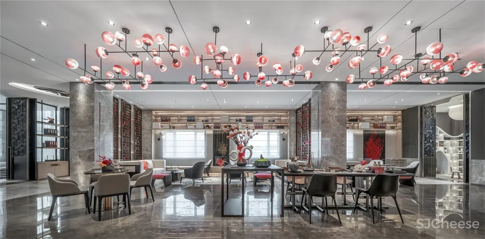 一然设计 | 一抹胭脂红,惊艳时光的唯美空间