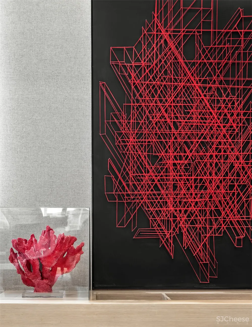 一然设计 | 一抹胭脂红,惊艳时光的唯美空间