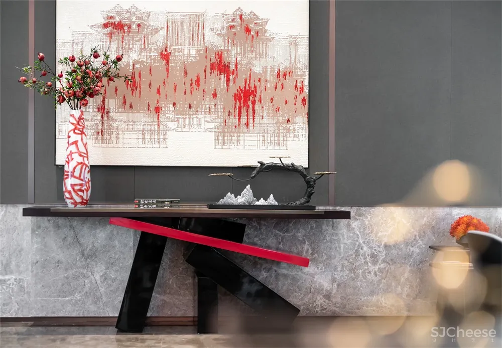 一然设计 | 一抹胭脂红,惊艳时光的唯美空间