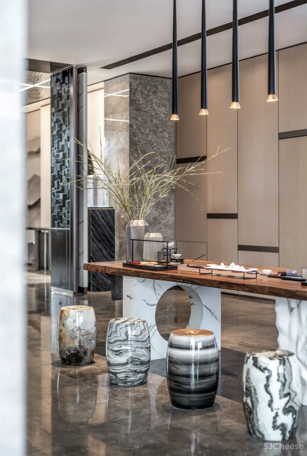 一然设计 | 一抹胭脂红,惊艳时光的唯美空间