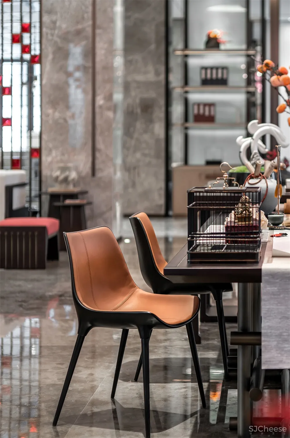 一然设计 | 一抹胭脂红,惊艳时光的唯美空间