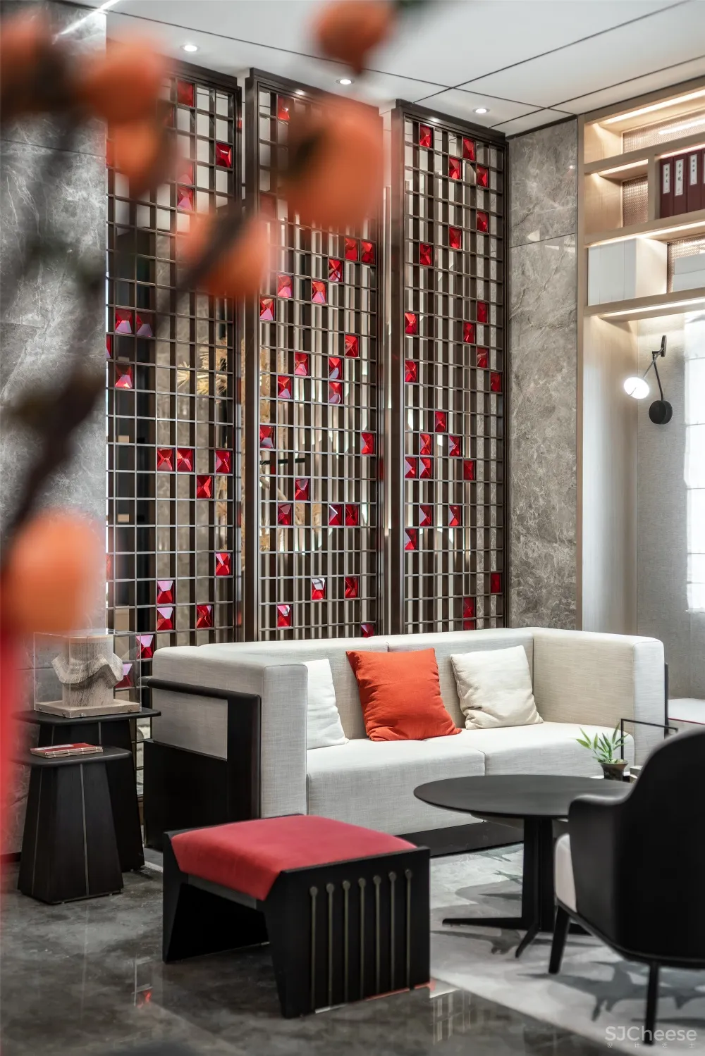 一然设计 | 一抹胭脂红,惊艳时光的唯美空间