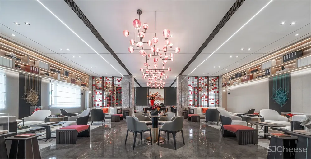 一然设计 | 一抹胭脂红,惊艳时光的唯美空间