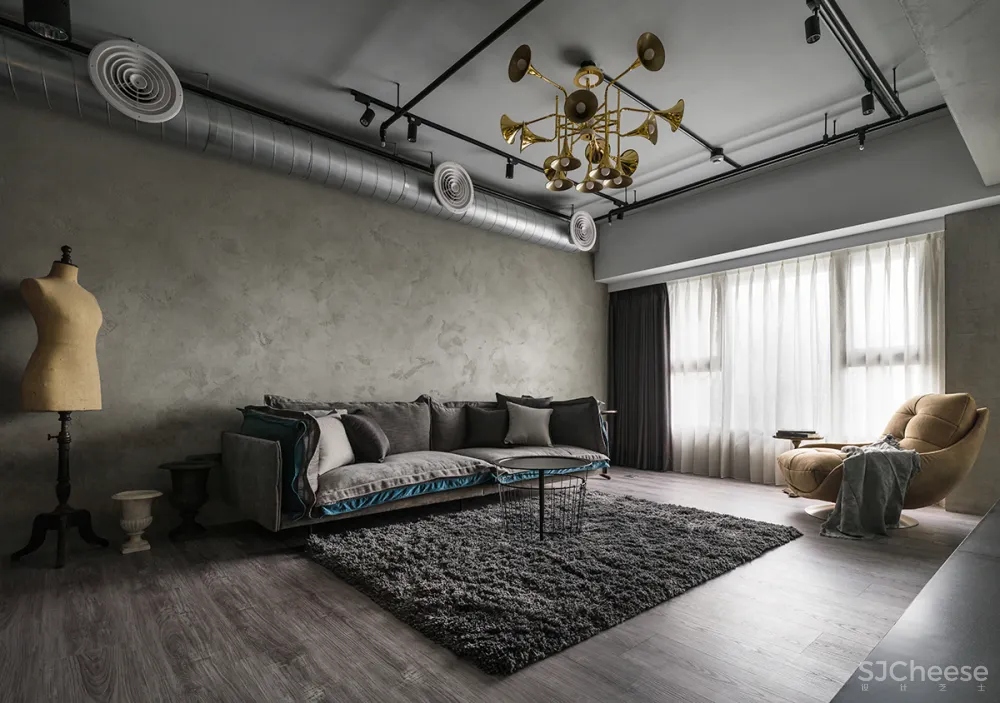 浩室设计丨服装设计师的现代工业风住宅