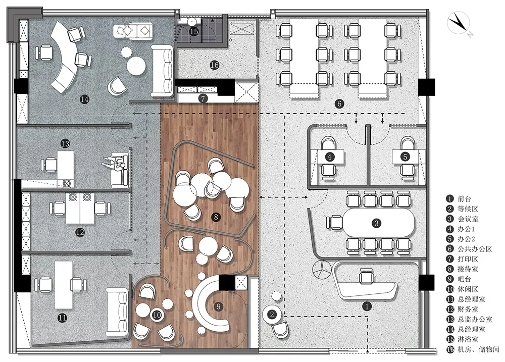 成都向上空间设计 | 办公空间<蓝•白>