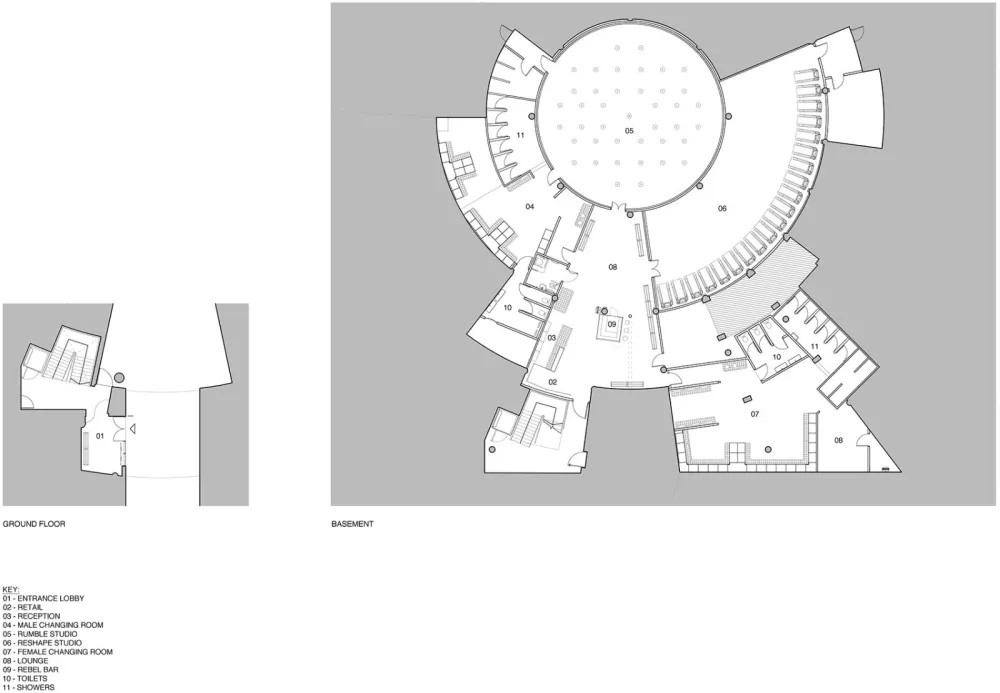 新作 | 1Rebel Broadgate健身房,伦敦 / Studio C102