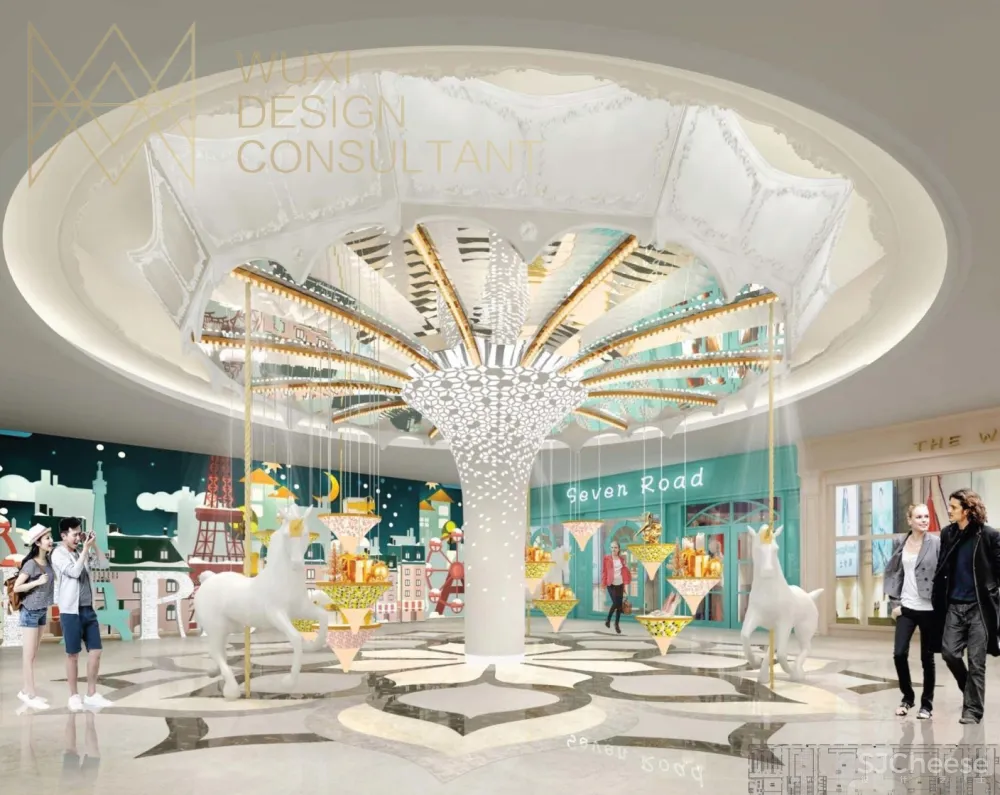 WUD伍曦出品:重庆万州万达广场女性主题街区“映像巴黎“