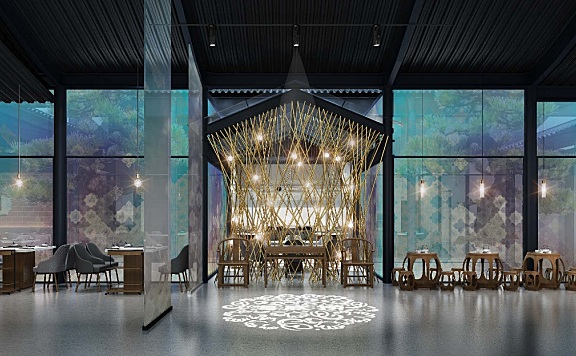 琚宾 – 海底捞火锅店丨CAD施工图+效果图+概念深化PPT方案丨588M