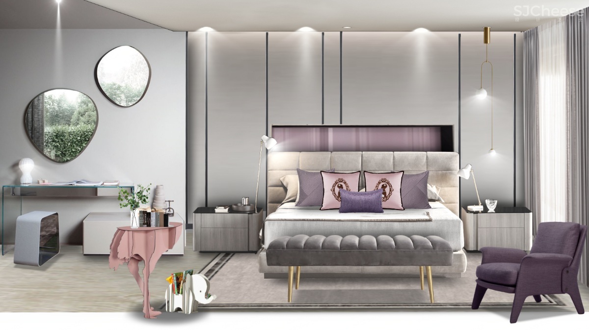 轻奢风软装设计方案家具搭配成套资料丨49个方案排版+50个报价清单+1000个白底PNG素材丨1.19G