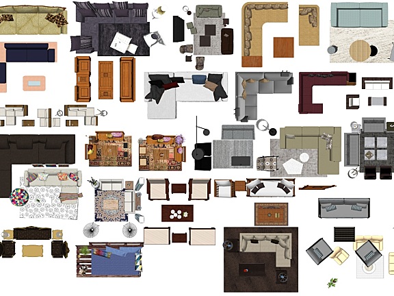 彩平图彩立图常用PSD图块室内设计家具洁具丨14大类 3.21G