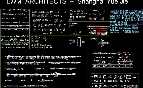 CAD图库平立面家具图块图例大全-李玮珉图库+打印样式-常用CAD图块合集-257M