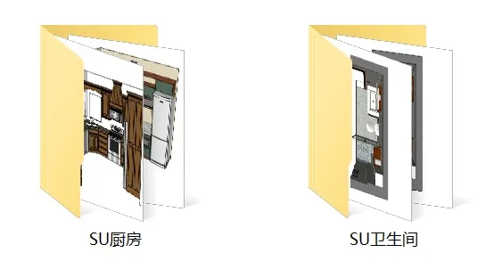 厨房卫生间草图大师su模型-常见厨卫sketchup模型SKP格式-90个厨房+5个卫生间-742M