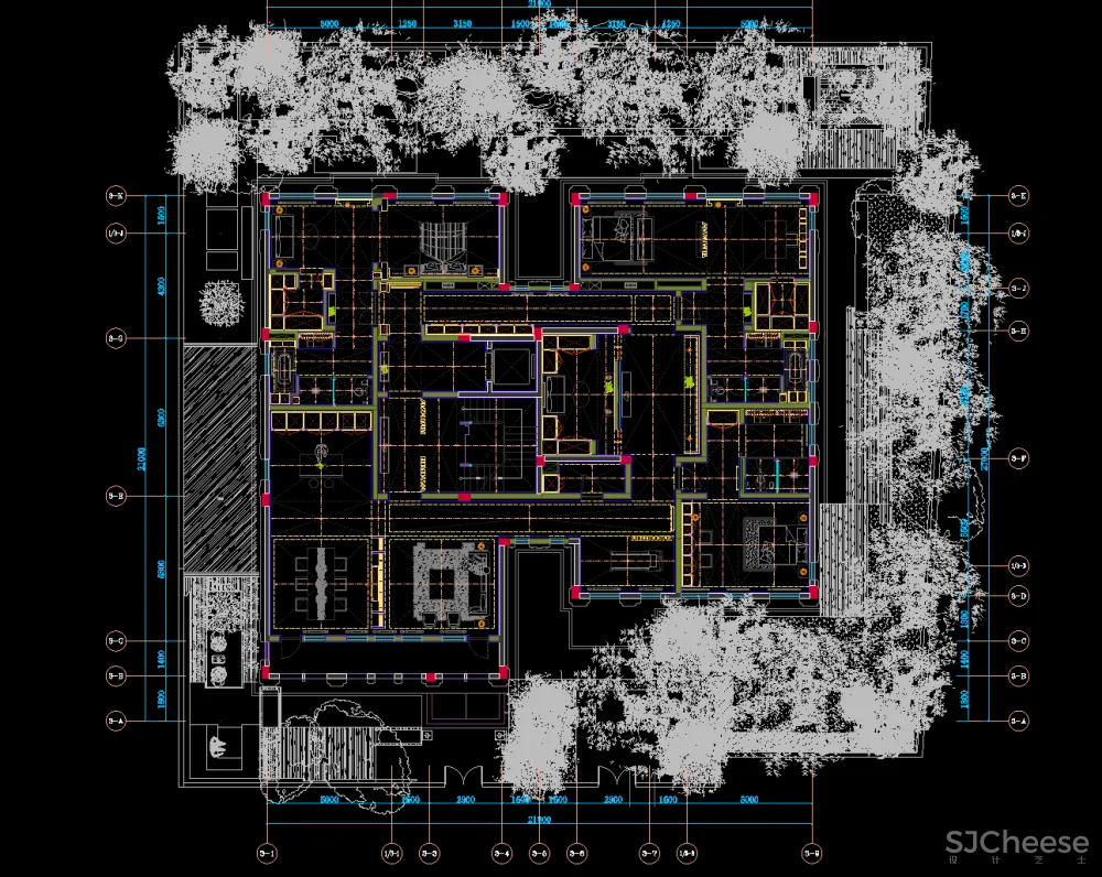 程绍正韬-广州东湖轩3号别墅丨效果图+概念方案两版+平面图CAD+景观方案丨735M（无PPT）