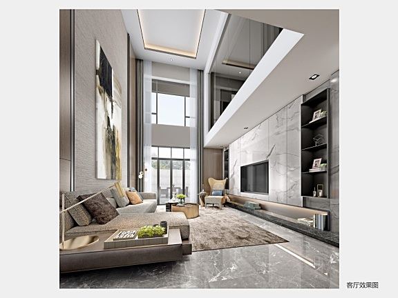 东莞现代风格私人别墅丨效果图+软装方案PPT+CAD施工图丨60.5M