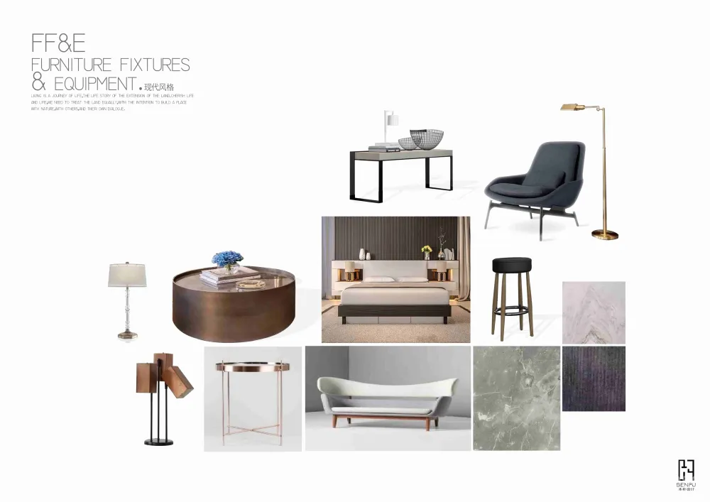 本朴设计-无锡江阴1000㎡精工豪邸丨概念&深化方案+效果图+施工图+物料+机电丨1.5G