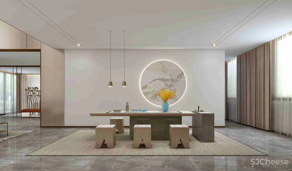 本朴设计-无锡江阴1000㎡精工豪邸丨概念&深化方案+效果图+施工图+物料+机电丨1.5G