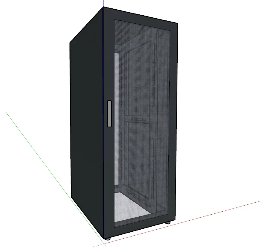 SU模型-IT服务器机柜草图大师sketchup模型