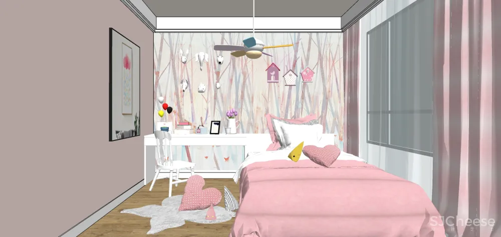 儿童房SU模型-家装儿童小孩房草图大师sketchup模型合集-20个-SKP格式-1.14G