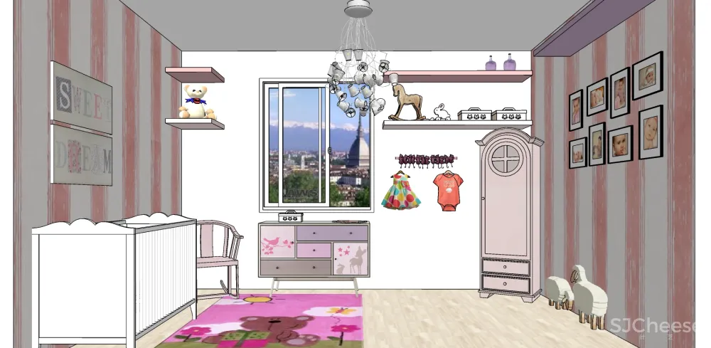 儿童房SU模型-家装儿童小孩房草图大师sketchup模型合集-20个-SKP格式-1.14G
