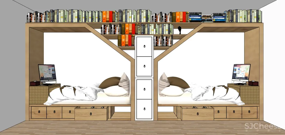 儿童房SU模型-家装儿童小孩房草图大师sketchup模型合集-20个-SKP格式-1.14G