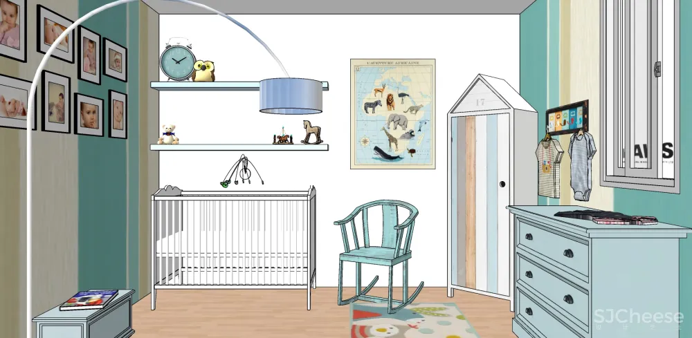 儿童房SU模型-家装儿童小孩房草图大师sketchup模型合集-20个-SKP格式-1.14G