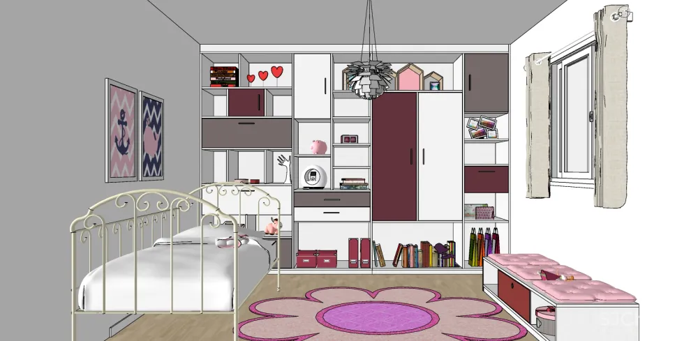 儿童房SU模型-家装儿童小孩房草图大师sketchup模型合集-20个-SKP格式-1.14G