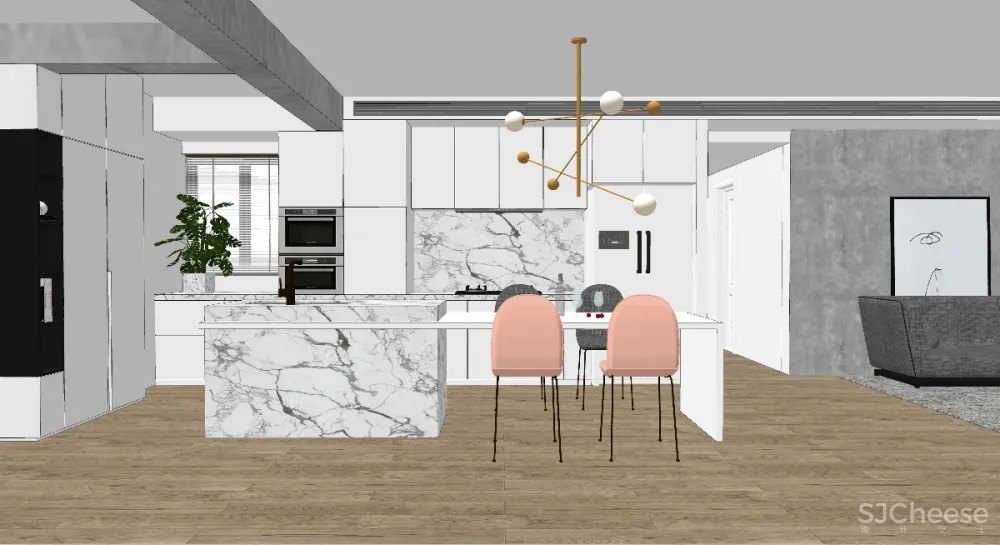 厨房SU模型-家装室内设计厨房橱柜草图大师sketchup模型合集-SKP格式-26个-1.92G