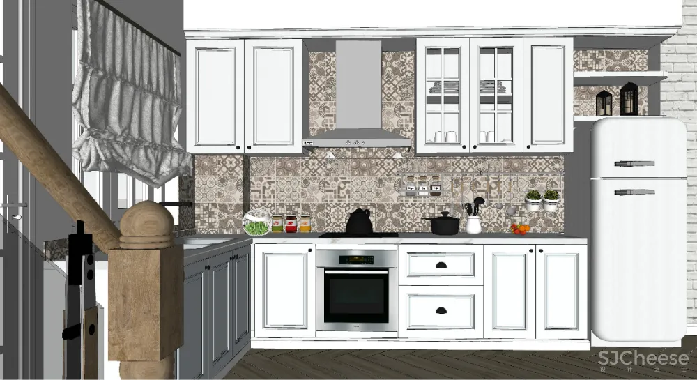 厨房SU模型-家装室内设计厨房橱柜草图大师sketchup模型合集-SKP格式-26个-1.92G