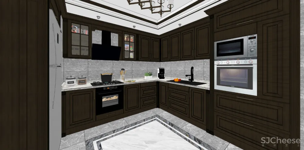 厨房SU模型-家装室内设计厨房橱柜草图大师sketchup模型合集-SKP格式-26个-1.92G