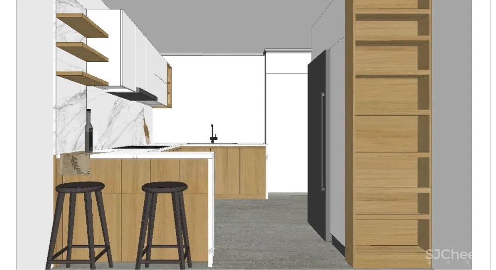 厨房SU模型-家装室内设计厨房橱柜草图大师sketchup模型合集-SKP格式-26个-1.92G