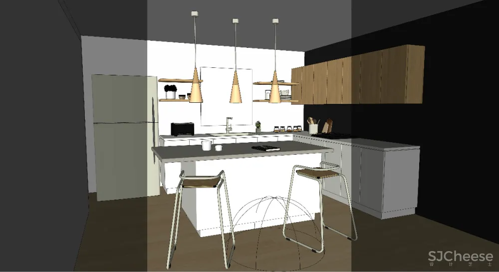 厨房SU模型-家装室内设计厨房橱柜草图大师sketchup模型合集-SKP格式-26个-1.92G