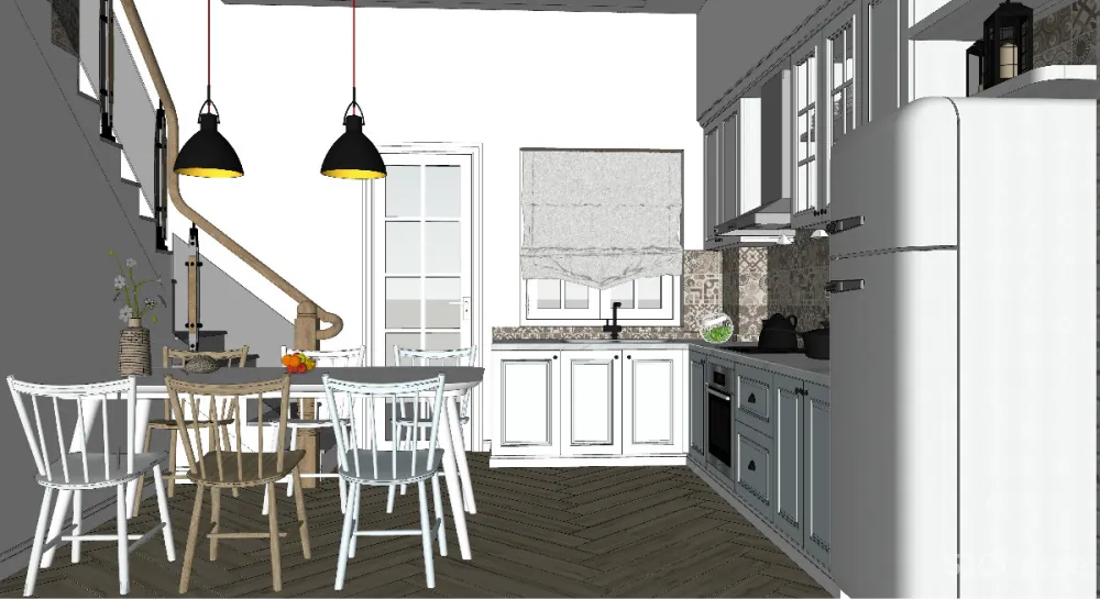 厨房SU模型-家装室内设计厨房橱柜草图大师sketchup模型合集-SKP格式-26个-1.92G