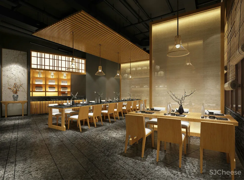 日式餐厅实景合集-工装餐饮空间日式风格餐厅饭店参考图-52套1000张-1.61G
