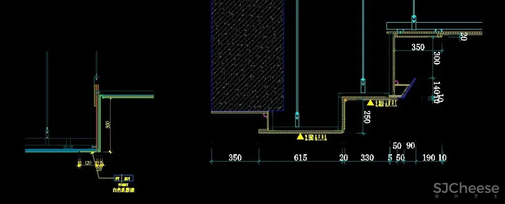 收口工艺节点合集-装饰工程常用基层做法-SU模型+CAD节点+基层厚度测算表83.7M