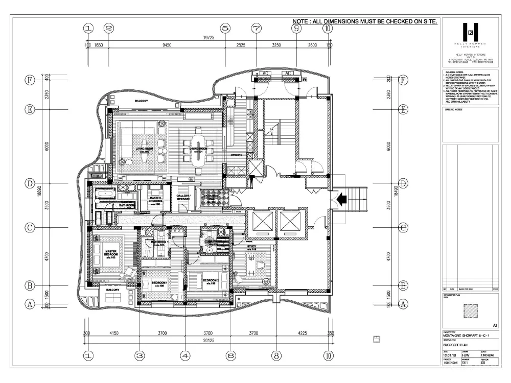 凯莉·赫本Kelly Hoppen上海中信泰富九庐豪宅样板间丨深化方案47P+效果图+CAD施工图+物料表丨160M