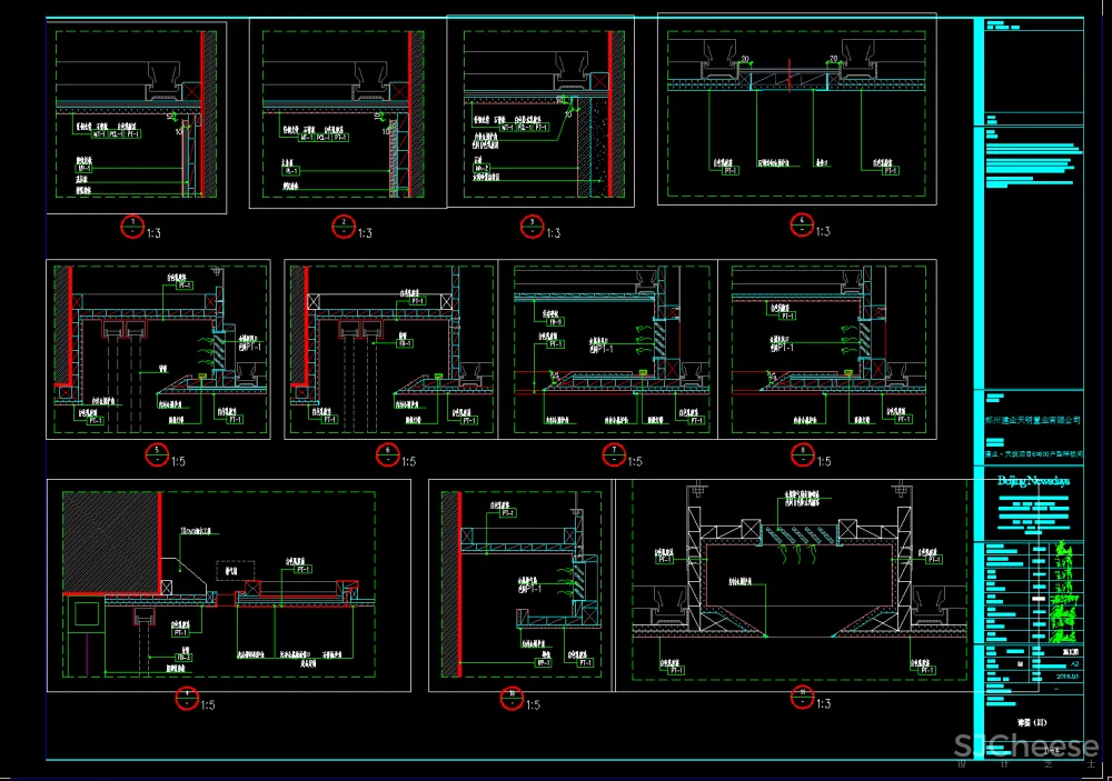 北京集美组 梁建国-郑州建业天筑6#A户型超大平层样板间丨603㎡丨施工图CAD+官方摄影丨152M